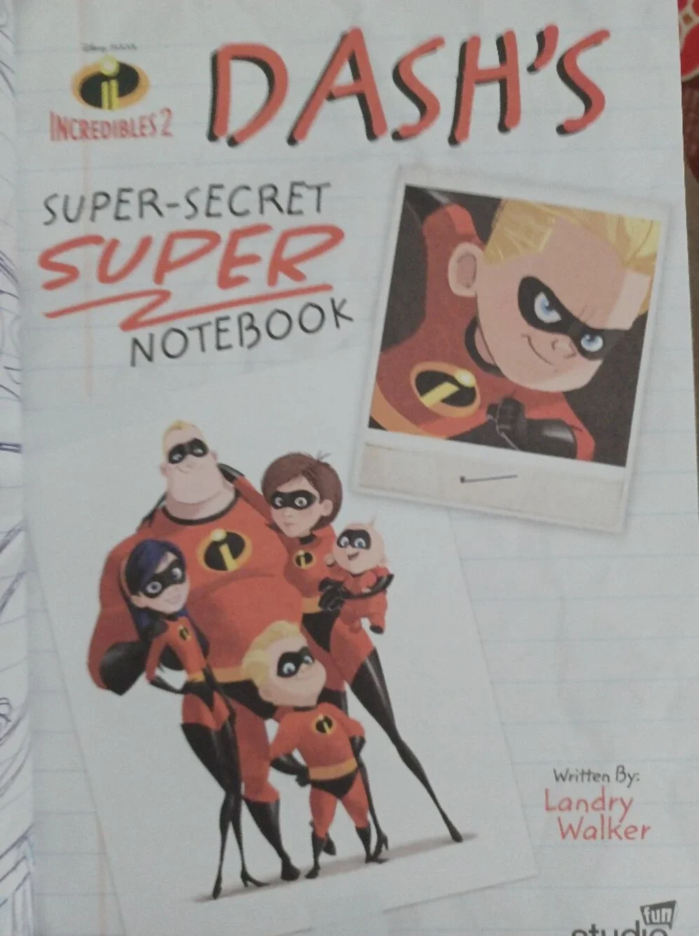 Incredibles 2 Dash Super-Secret Super Notebook - Black/Red
